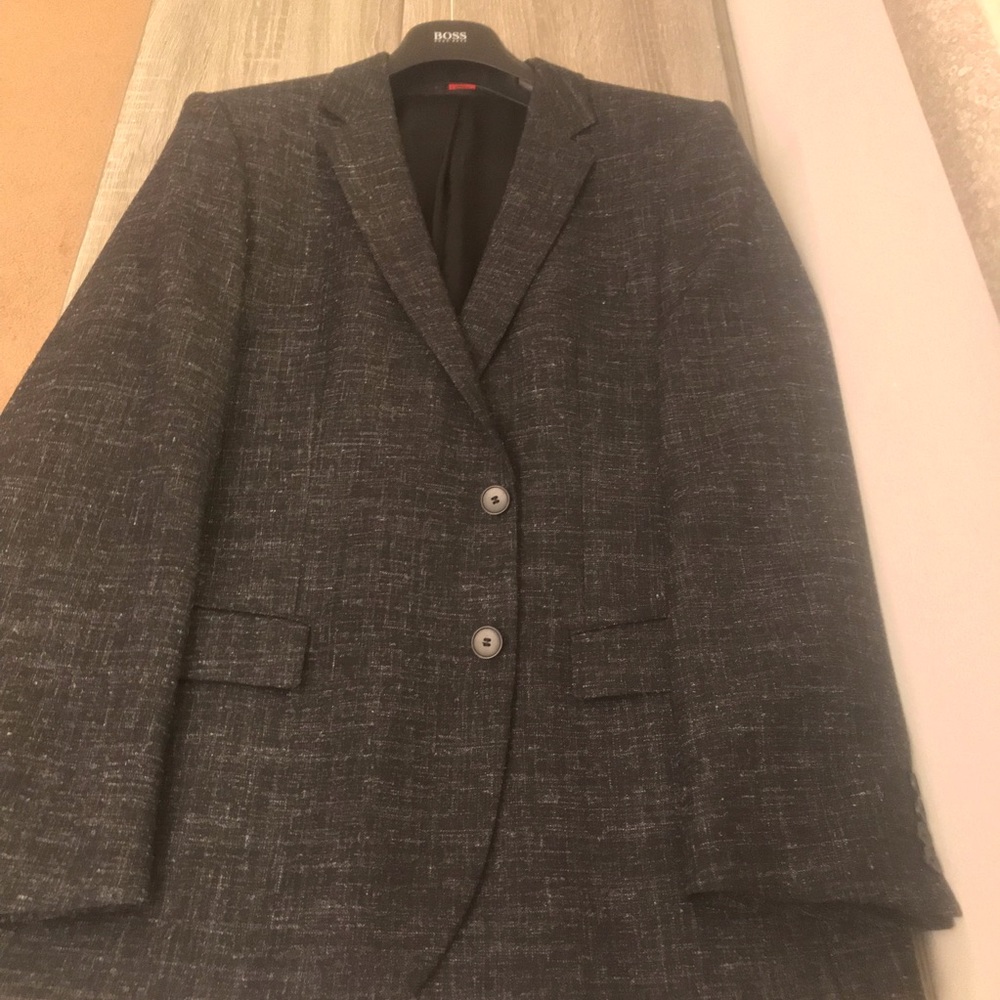 Men Blazer Jacket Size 42 R Boss Black Like New